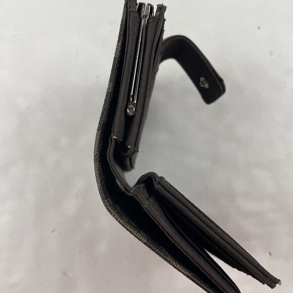 Giani Bernini Leather Framed Wallet Card Slots Snap Closure Coin Pocket Brown - Picture 7 of 10